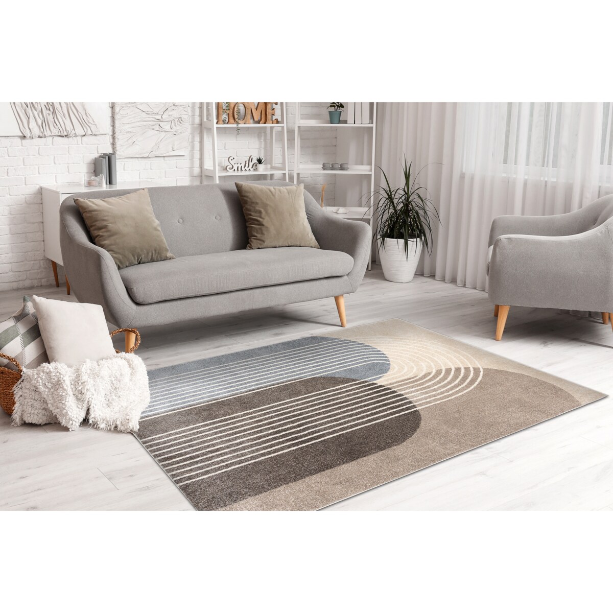 Dywan FUSION 0810 beż / brązowy - 160x220 cm