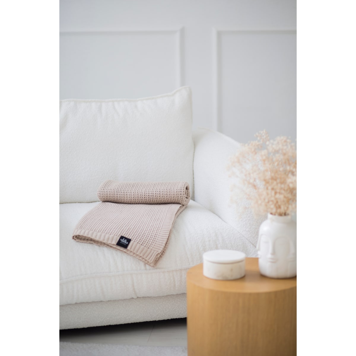 Pled boho beżowy, 130 x 160 cm, La Manta