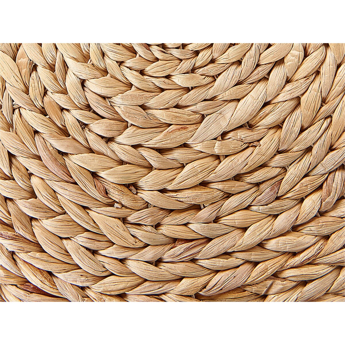 Puf pleciony z hiacyntu wodnego ⌀ 40 cm naturalny WAHOO