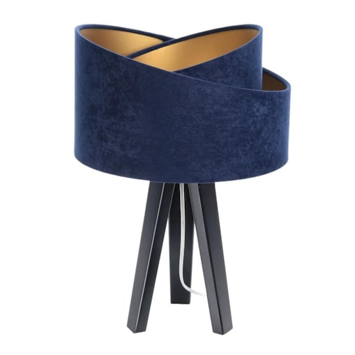 Lampa stołowa GEMSTONE granatowa/złota/czarna