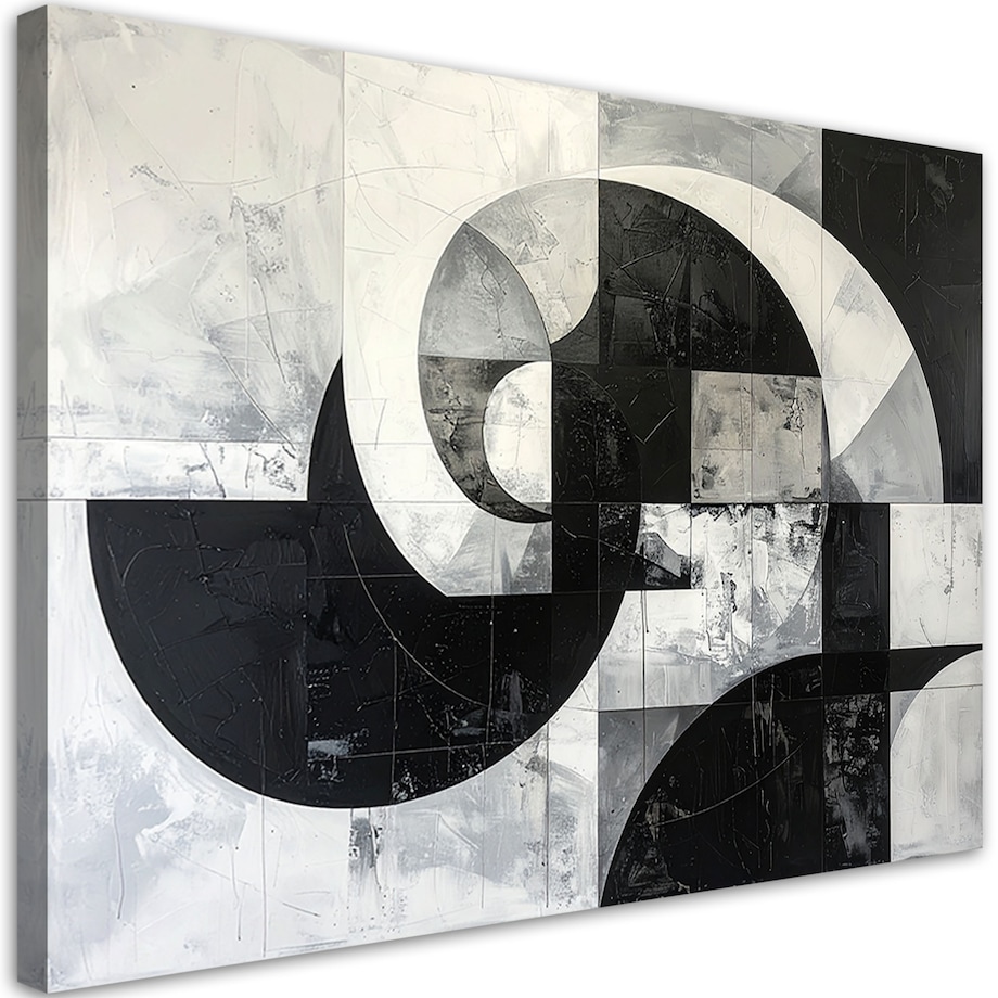 Obraz do salonu sypialni biura kuchni, Geometryczna abstrakcja czarno biała