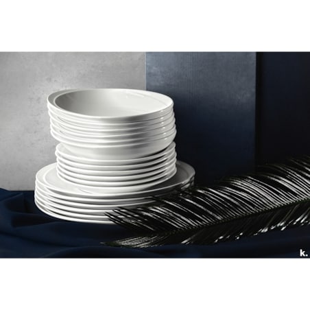 Konsimo RESEDA Talerz obiadowy 6szt., biały