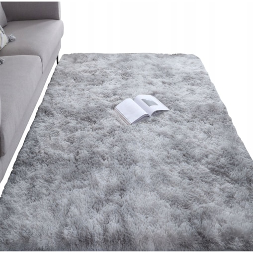 Dywan pluszowy shaggy rabbit włochacz szary 60x90cm mięciutki pluszowy miły