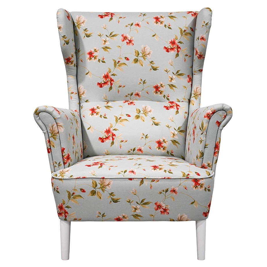 Fotel klasyczny Paul - kwiaty - 82cm x 101cm x 93cm