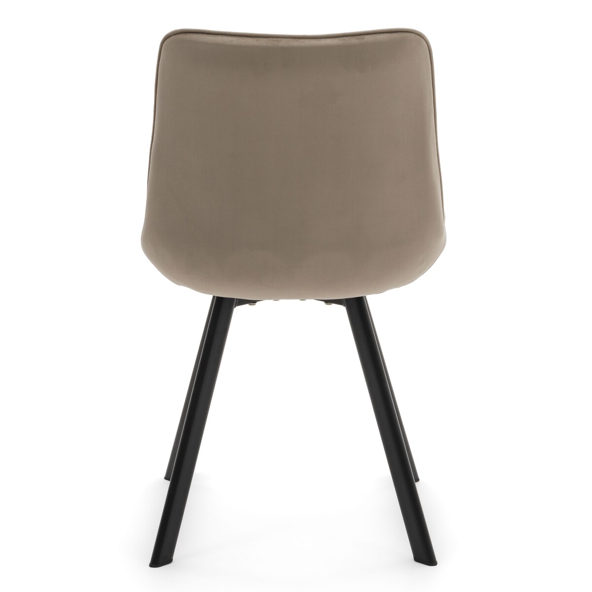 KRZESŁO TAPICEROWANE WELUROWE DO SALONU JADALNI GLAMOUR CIEMNOBEŻOWE TORI