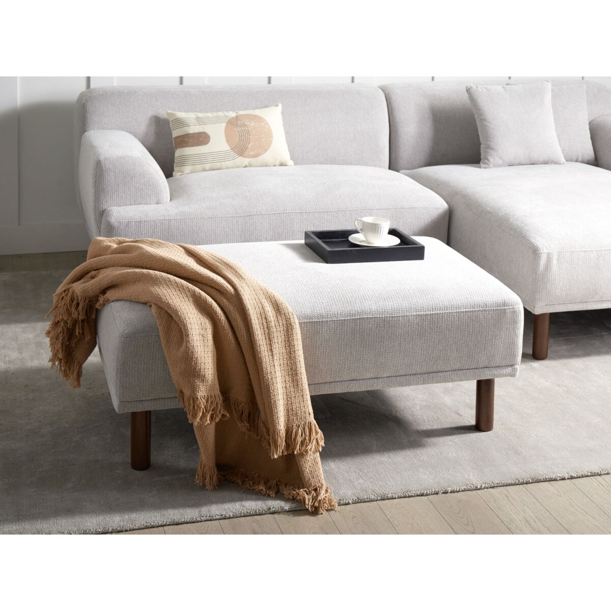 Otomana HOLT Jasnoszary