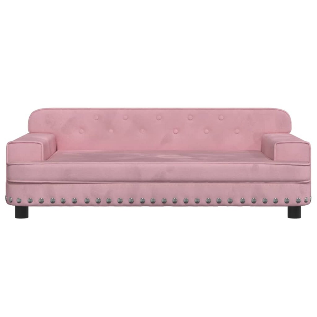 vidaXL Sofa dla dzieci, różowa, 90x53x30 cm, aksamit