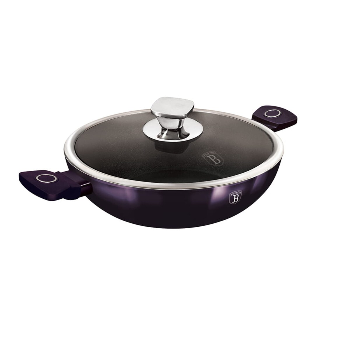 Wok z powłoką tytanową 30cm 4L BERLINGER HAUS Purple Eclipse