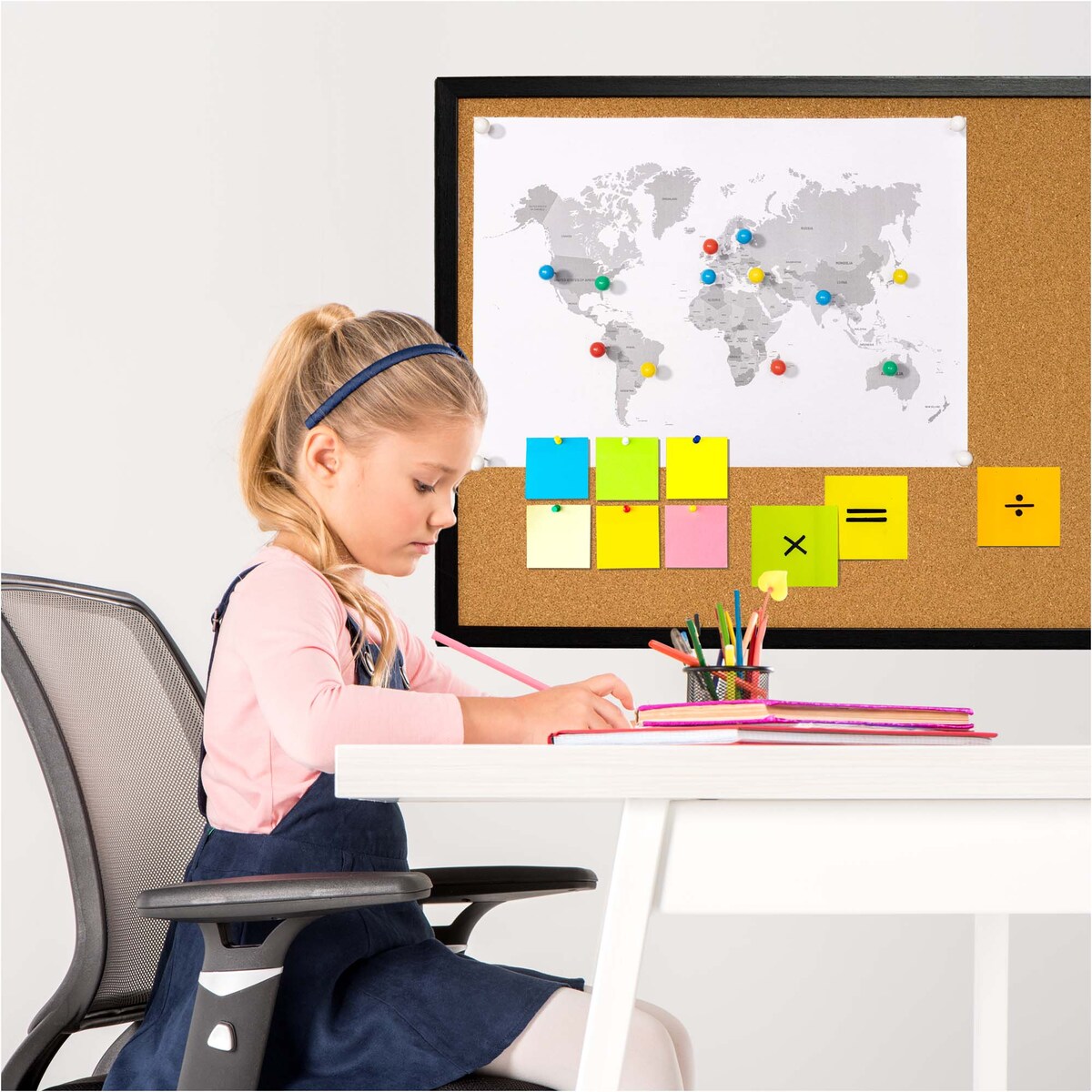 Tablica Korkowa Duża 60X90 Cm W Drewnianej Ramie Czarna