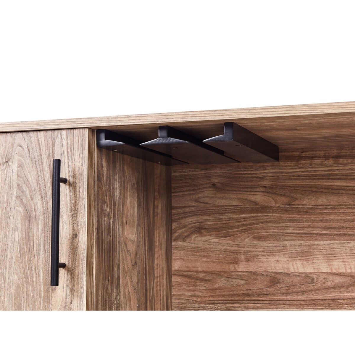 Szafka z półką na wino jasnobrązowa ELISTON