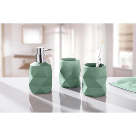 Kleine Wolke Crackle Szczotka WC ze stojakiem zielony