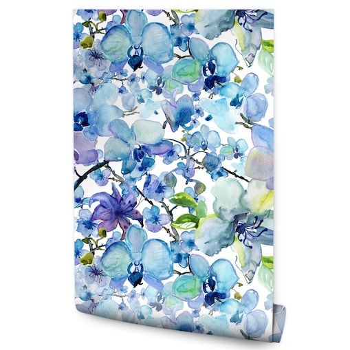 Tapeta Akwarelowe Storczyki Kwiaty Natura