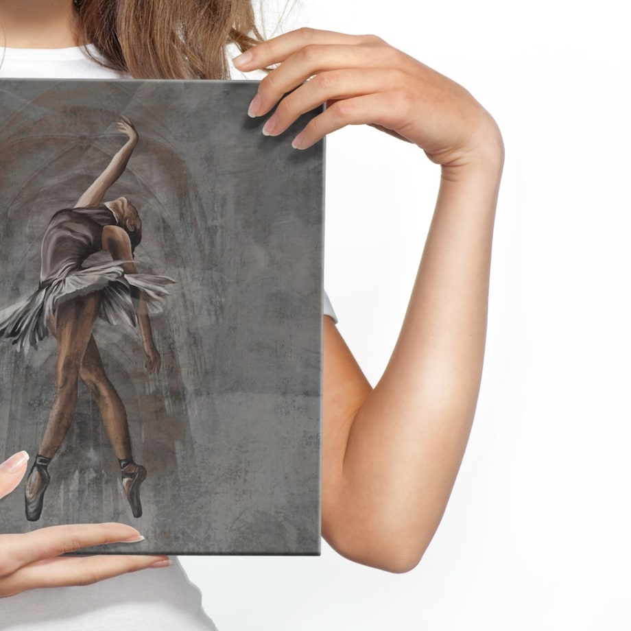 Obraz Ścienny BALERINA Taniec Balet Beton 60x60cm