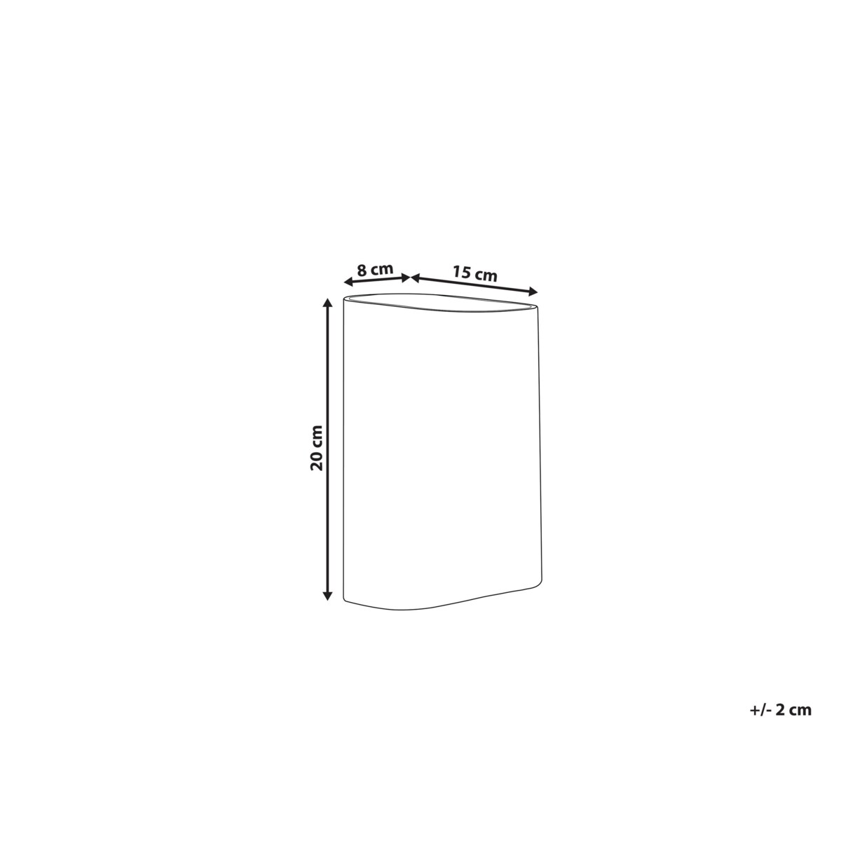 Wazon na kwiaty szklany 20 cm szary MITATA