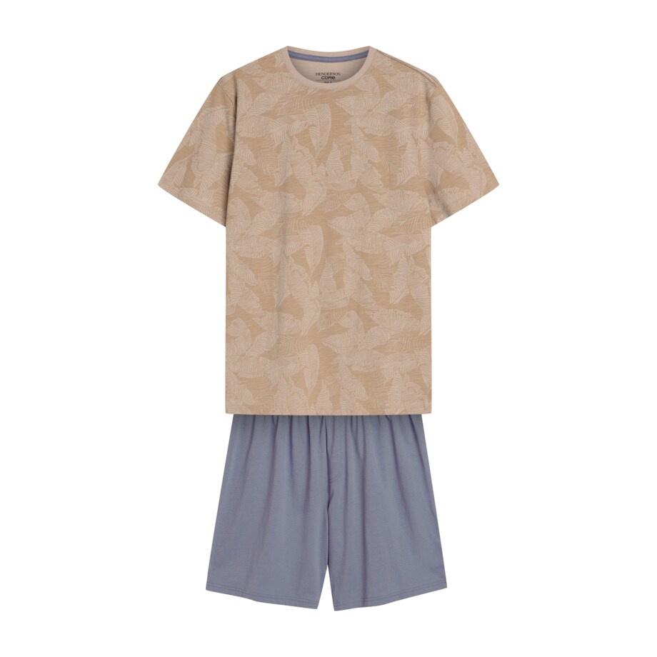 Piżama South 42599 -02X Beżowo-Niebieski, L