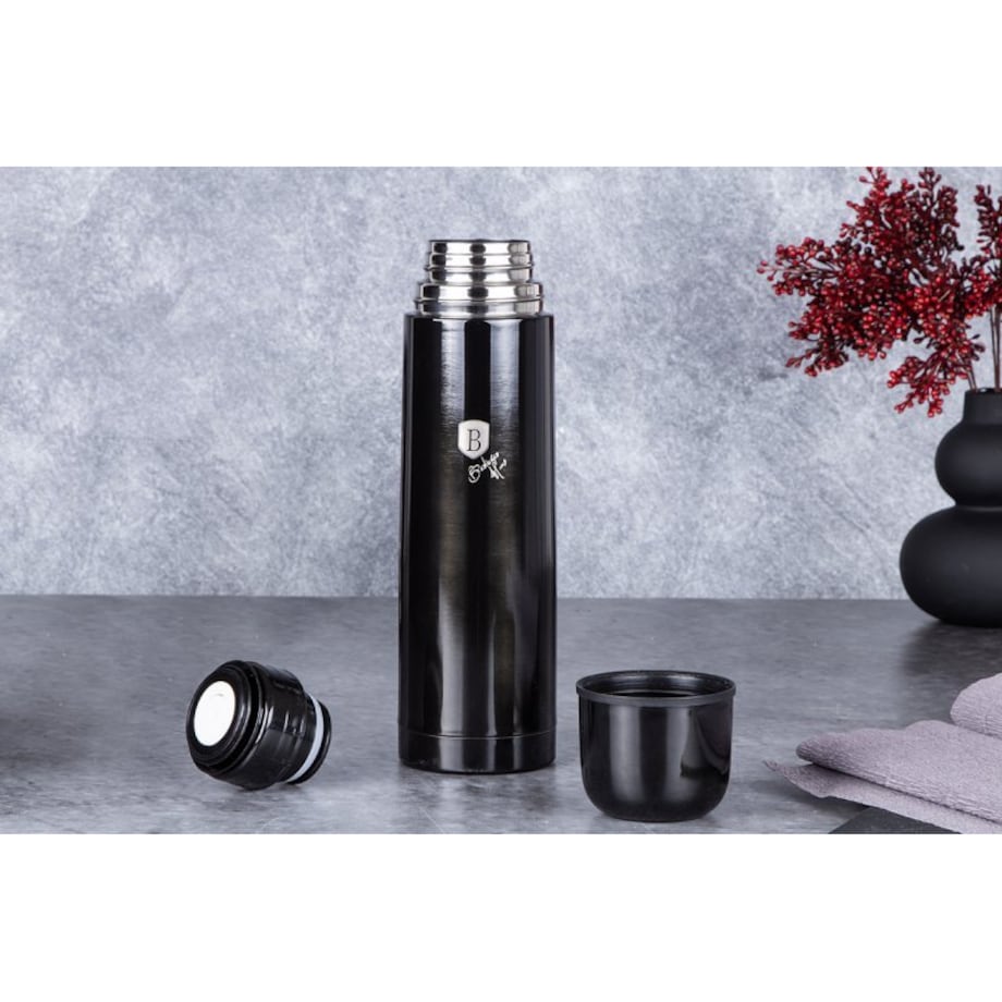 Termos stalowy 0.75L BERLINGER HAUS Metallic Shiny Black