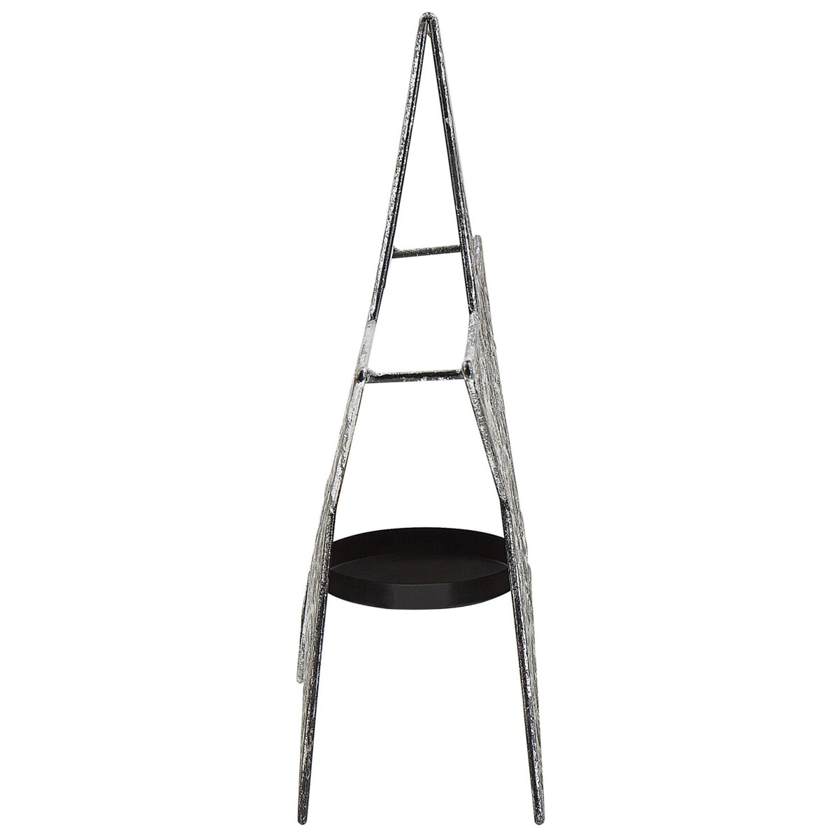 Zestaw 2 świeczników TORNIO Metal 30/26 cm Srebrny