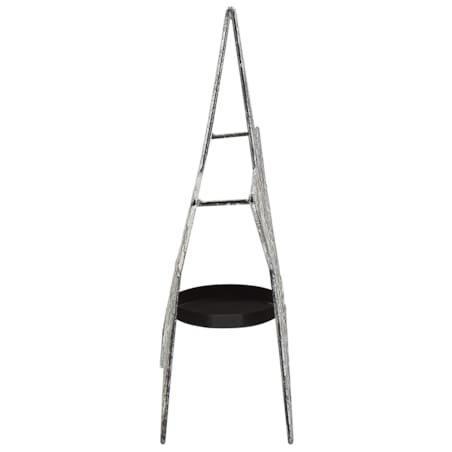 Zestaw 2 świeczników TORNIO Metal 30/26 cm Srebrny