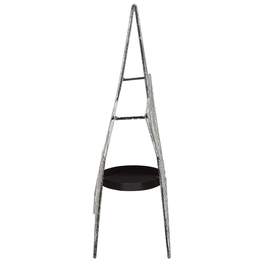 Zestaw 2 świeczników TORNIO Metal 30/26 cm Srebrny