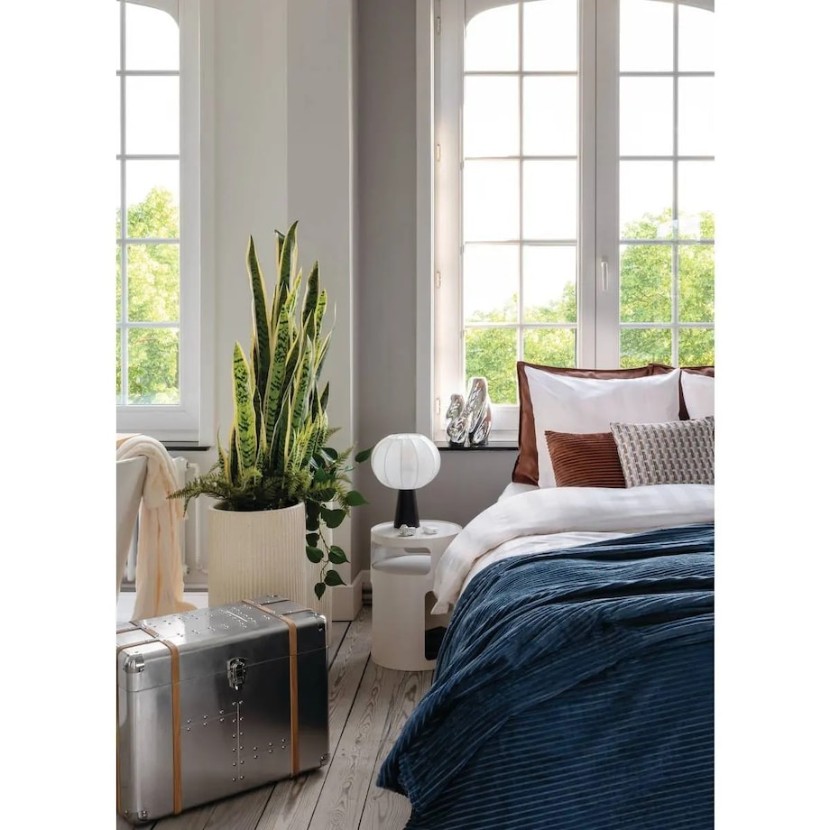 Stolik pomocniczy, boczny metalowy Ashdal, kremowy