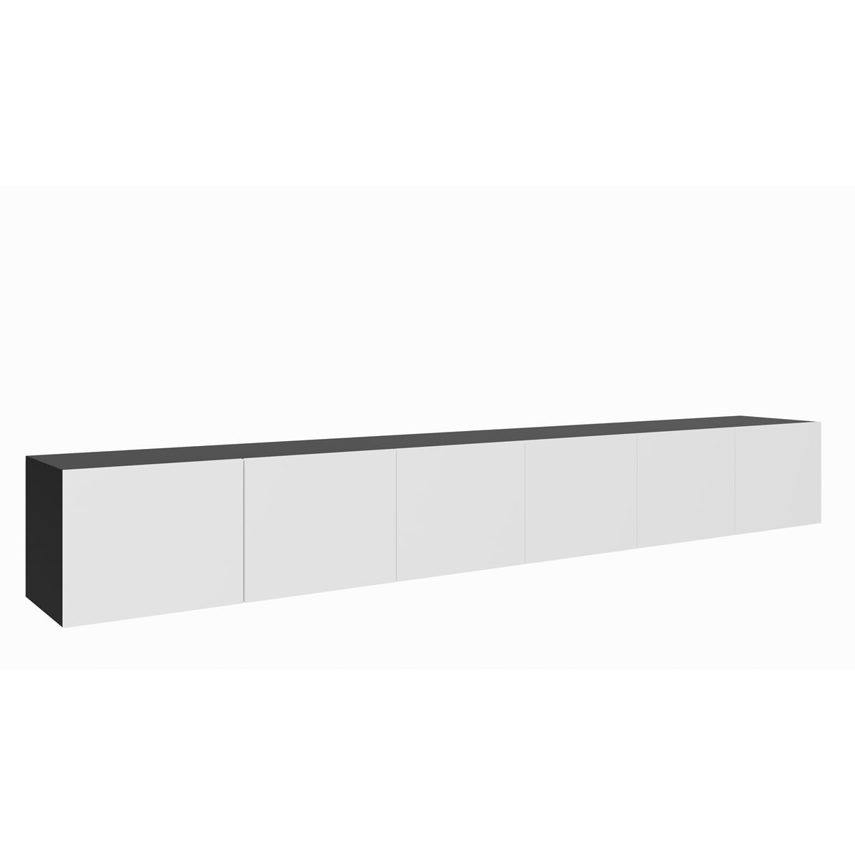 Szafka RTV LION 300 zamknięta pod telewizor, do salonu-czarny+biały