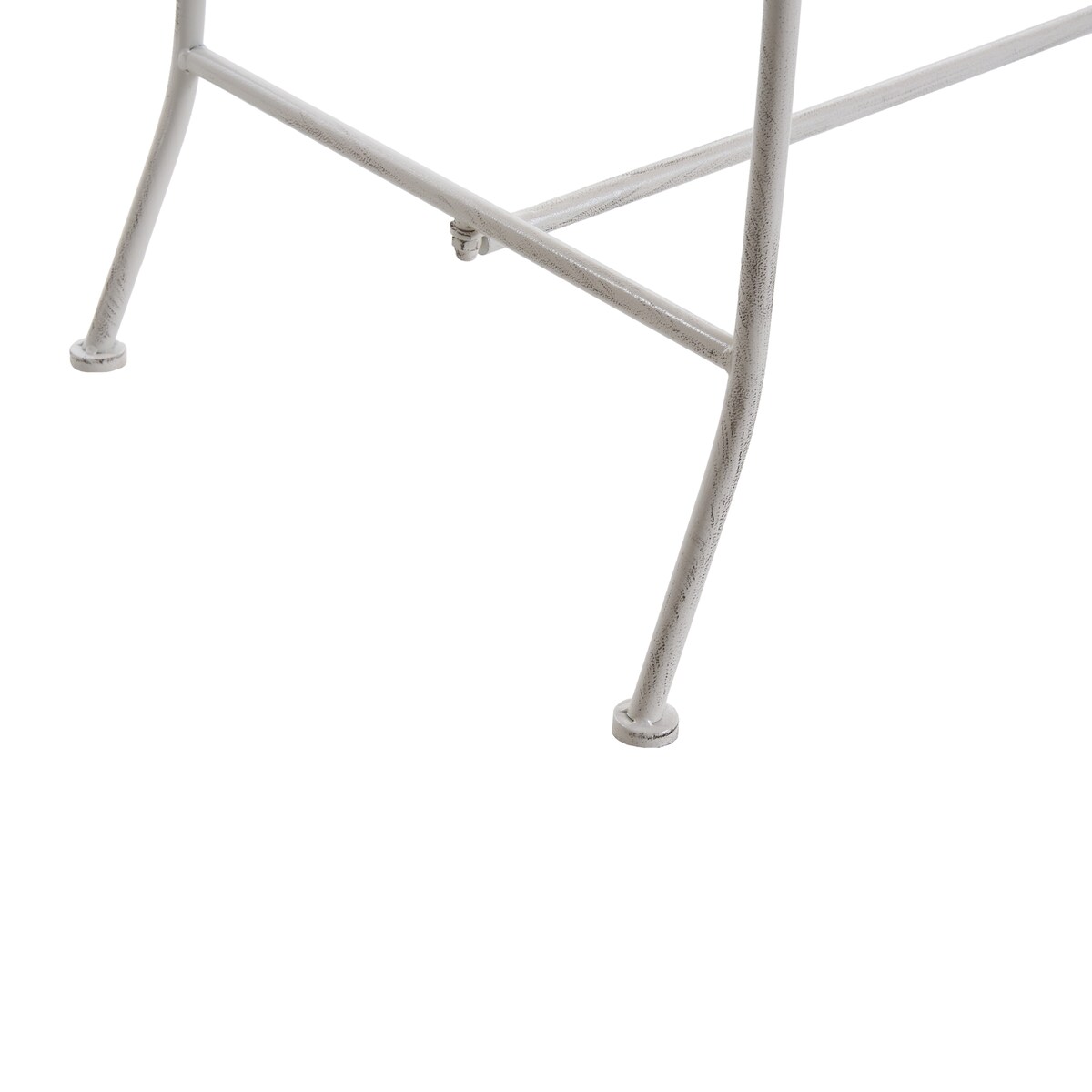 Ławka ogrodowa PAVIA 146 cm Metal Złamana biel
