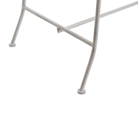 Ławka ogrodowa PAVIA 146 cm Metal Złamana biel