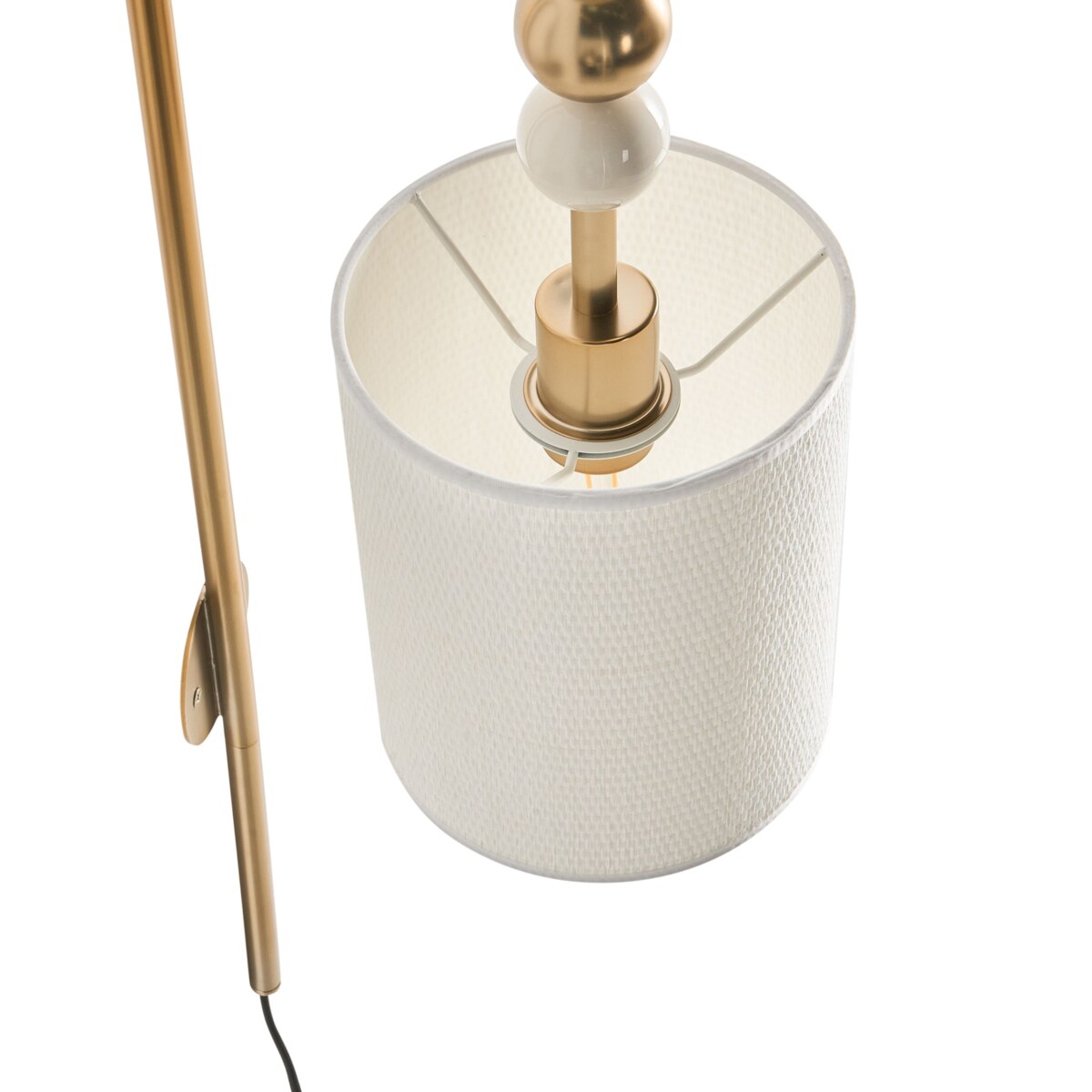 Lampa ścienna LOKY Metal Mosiężny/beżowy