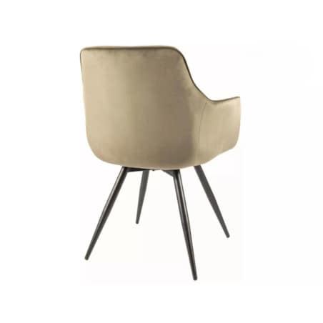 Krzesło tapicerowane MANGO VELVET oliwkowe obracane