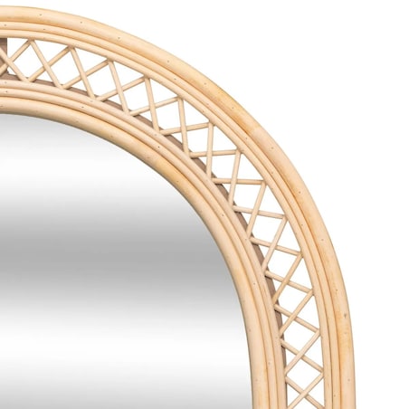 Rattanowe lustro półowalne Anahi 87x47 cm