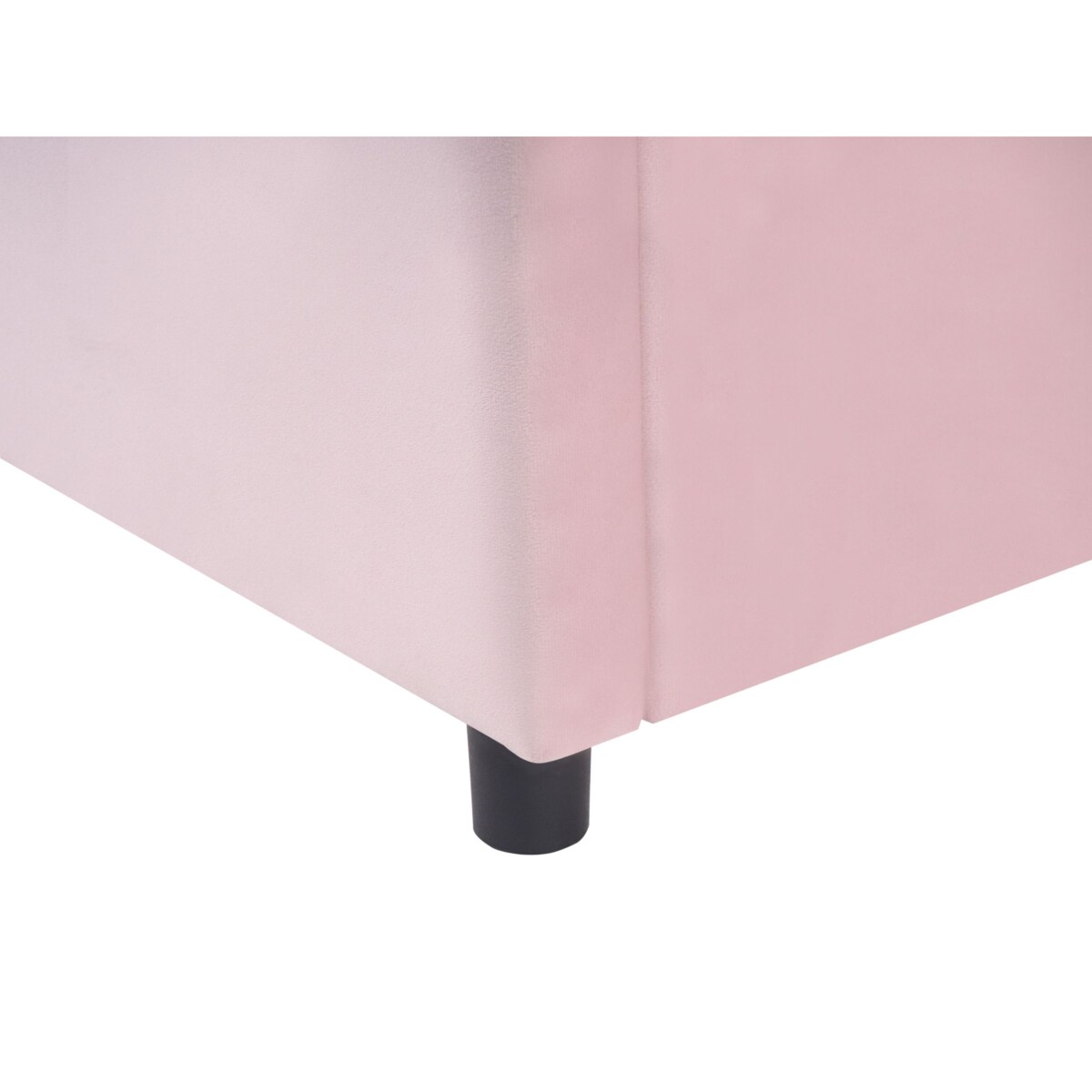 Łóżko Welur GRISETOT 90 x 200 cm Z miejscem do przechowywania Różowy