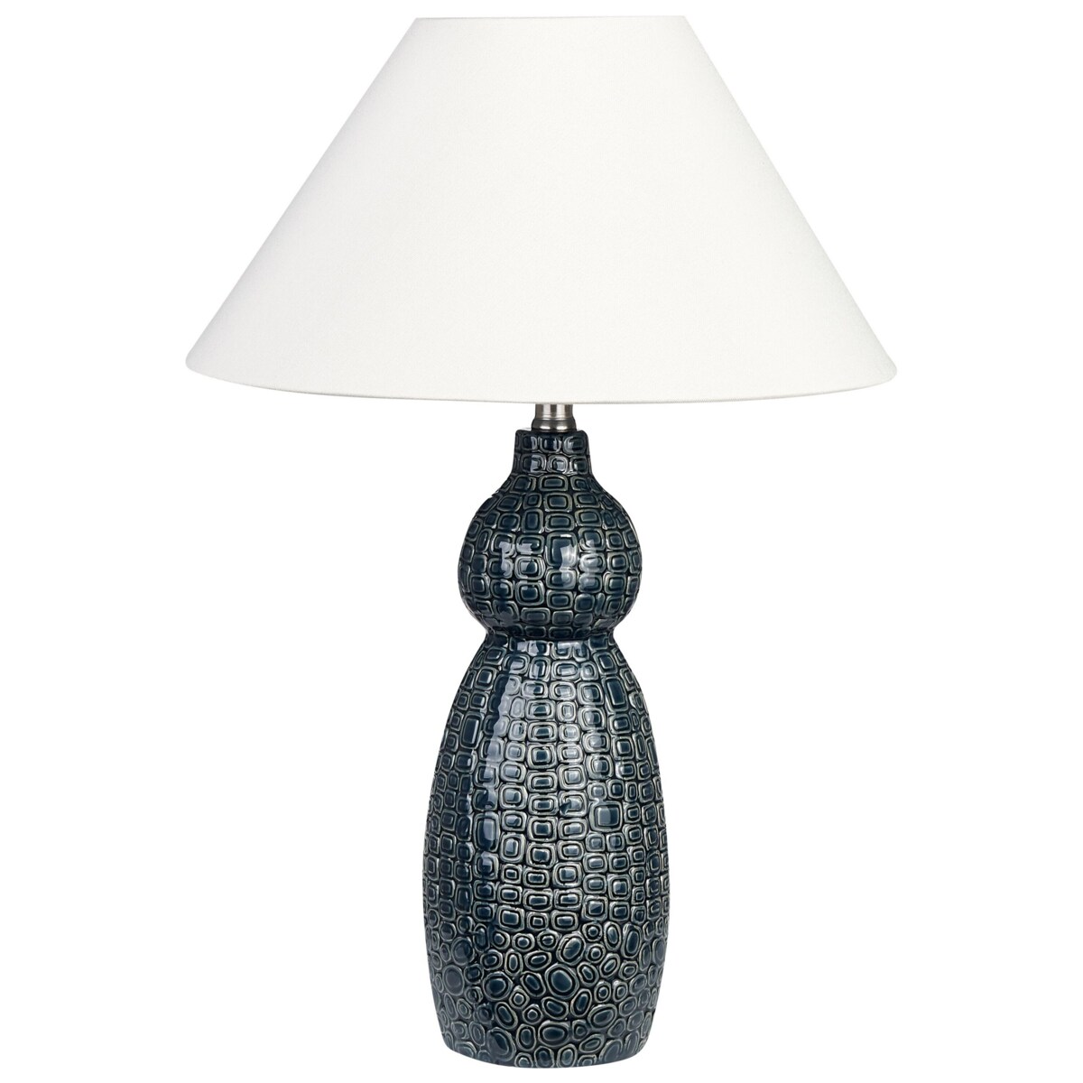 Lampa stołowa ceramiczna ciemnoniebieski z białym MATINA