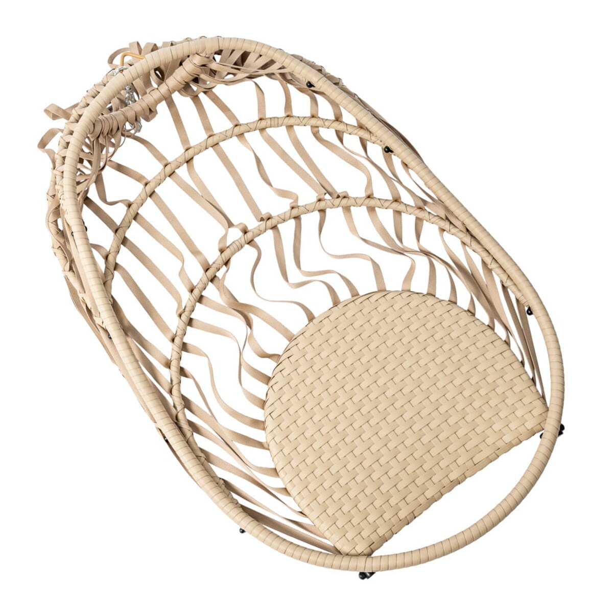 Fotel wiszący ogrodowy, balkonowy Kari beżowy