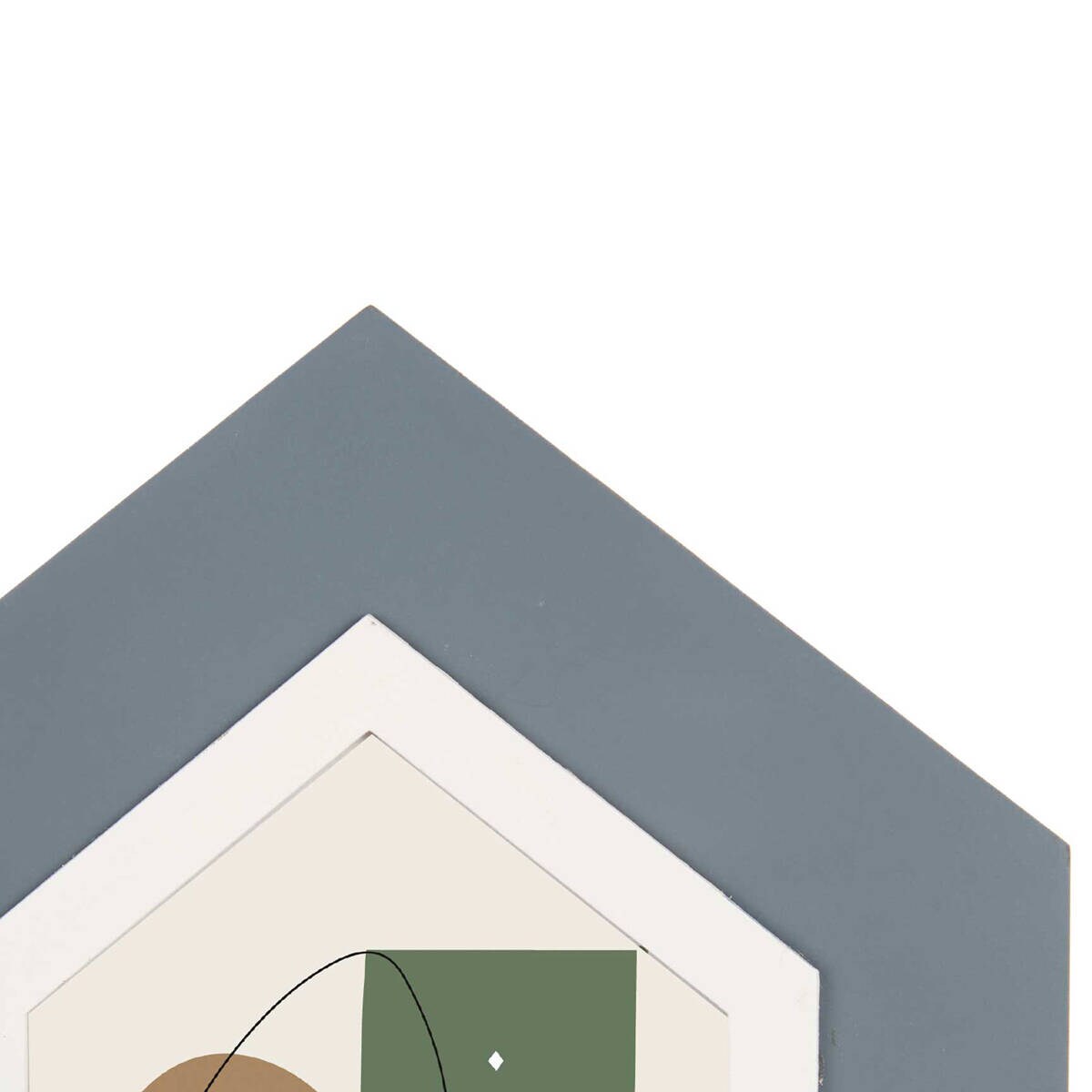 Ramka na 2 zdjęcia domek, stojąca, metal i MDF