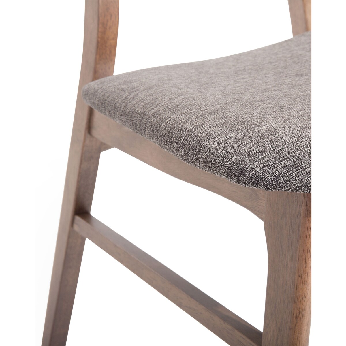 Zestaw 2 krzeseł do jadalni drewniany ciemny z szarym LYNN