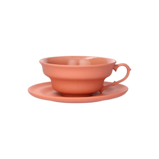 Filiżanka M 250 ml ze spodkiem ceglasty CD32