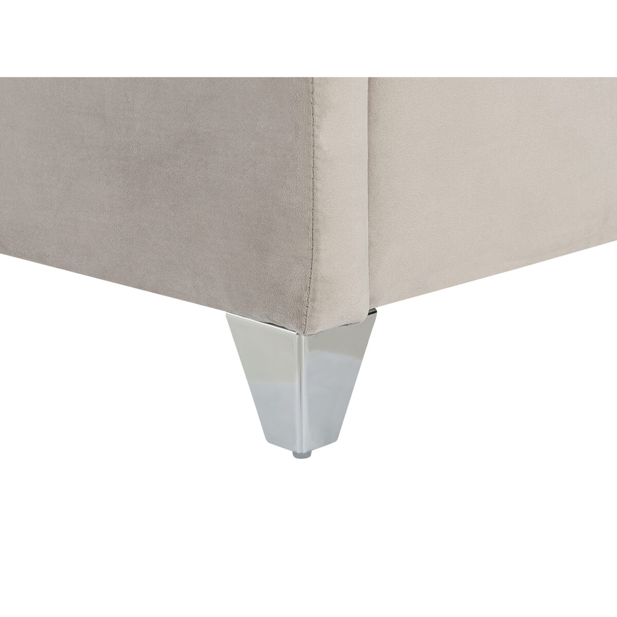 Łóżko welurowe 180 x 200 cm jasnoszare LUBBON