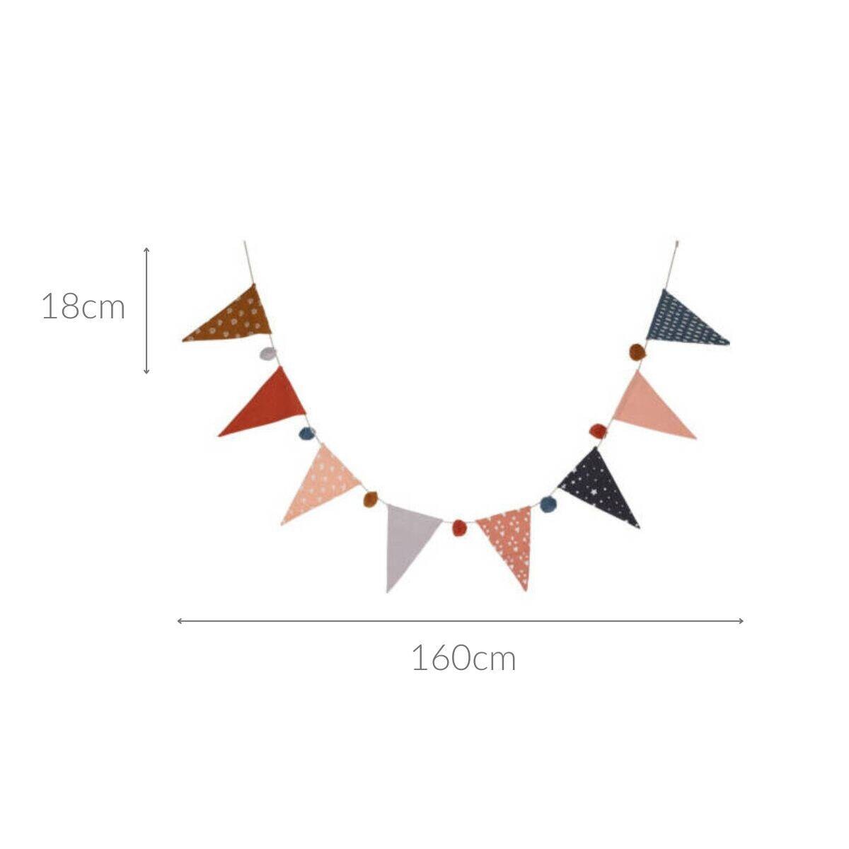 Girlanda do pokoju dziecka z flagami, 160 x 18 cm