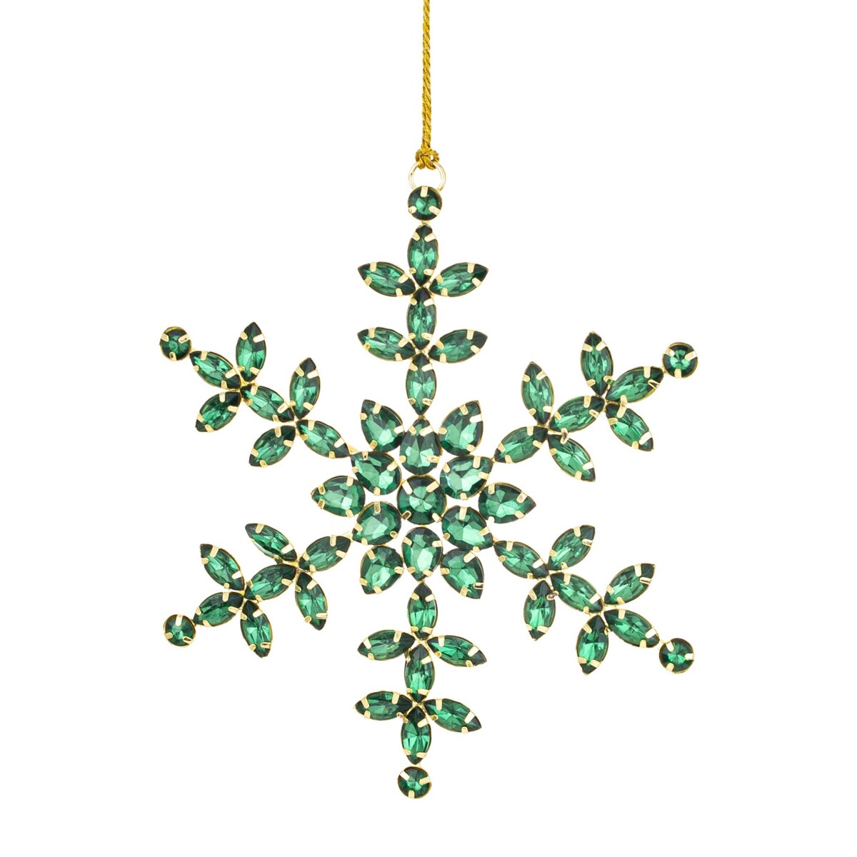 Ozdoba - zawieszka 2 szt. śnieżynki srebrne 16x13 cm STELLA VERDE