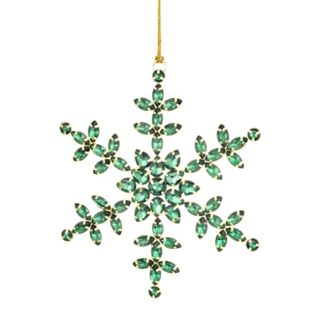 Ozdoba - zawieszka 2 szt. śnieżynki srebrne 16x13 cm STELLA VERDE