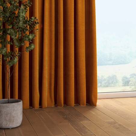 Zasłona na taśmie marszczącej 1 szt. 130x245 miodowy
