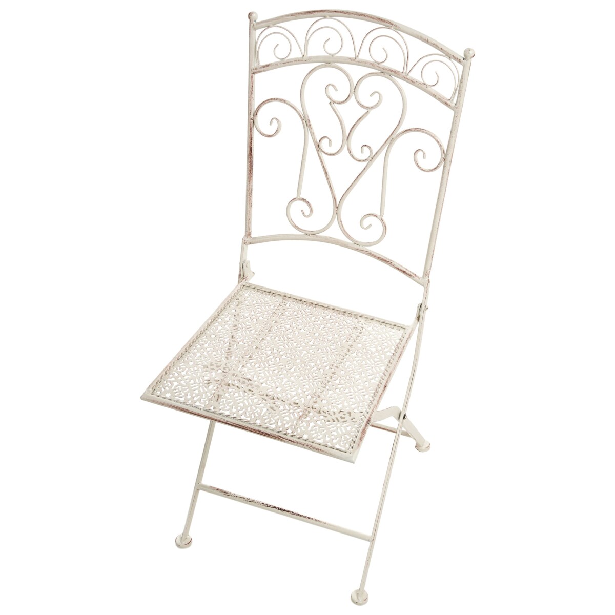 Zestaw 2 krzeseł ogrodowych JUINA Składane Metal Jasnobeżowy