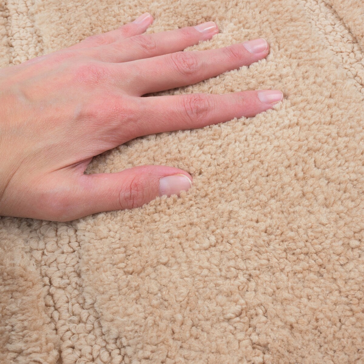 Zestaw 2szt Dywanik łazienkowy Soft 40x60 cm antypoślizgowy owalny beżowy