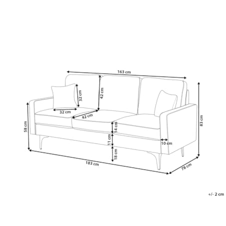 Sofa 3-osobowa welurowa zielona GAVLE