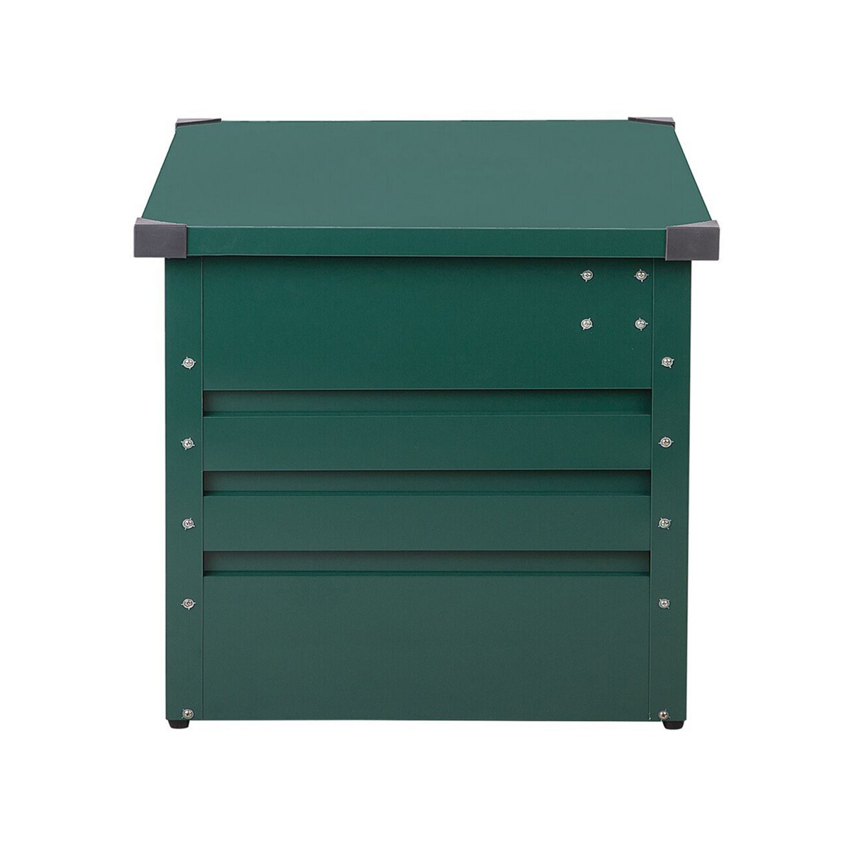 Skrzynia ogrodowa metalowa 600 l zielona CEBROSA