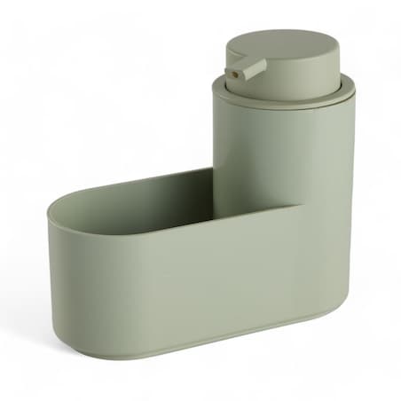 Dozownik na mydło 300 ml i gąbkę 14,5x7,4x16,5 cm MAMUTA szałwia
