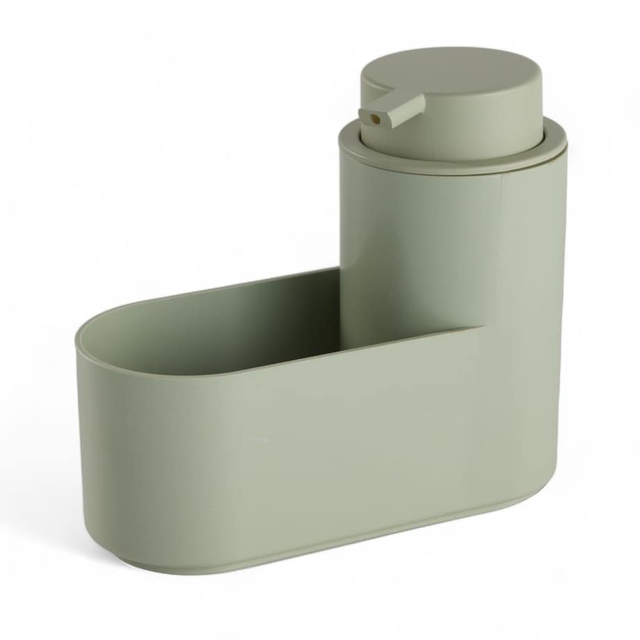 Dozownik na mydło 300 ml i gąbkę 14,5x7,4x16,5 cm MAMUTA szałwia