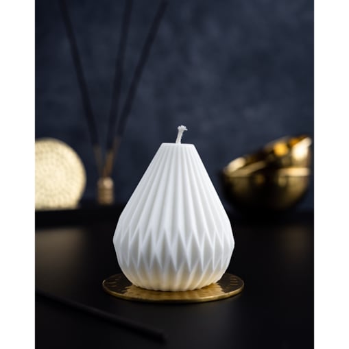 Świeca sojowa geometryczna Grusha S, 150g, INSPIRA