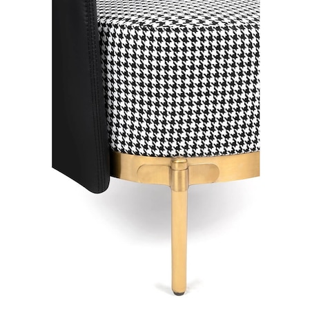 Salonowy fotel wypoczynkowy Venice ze złotą podstawą, King Home