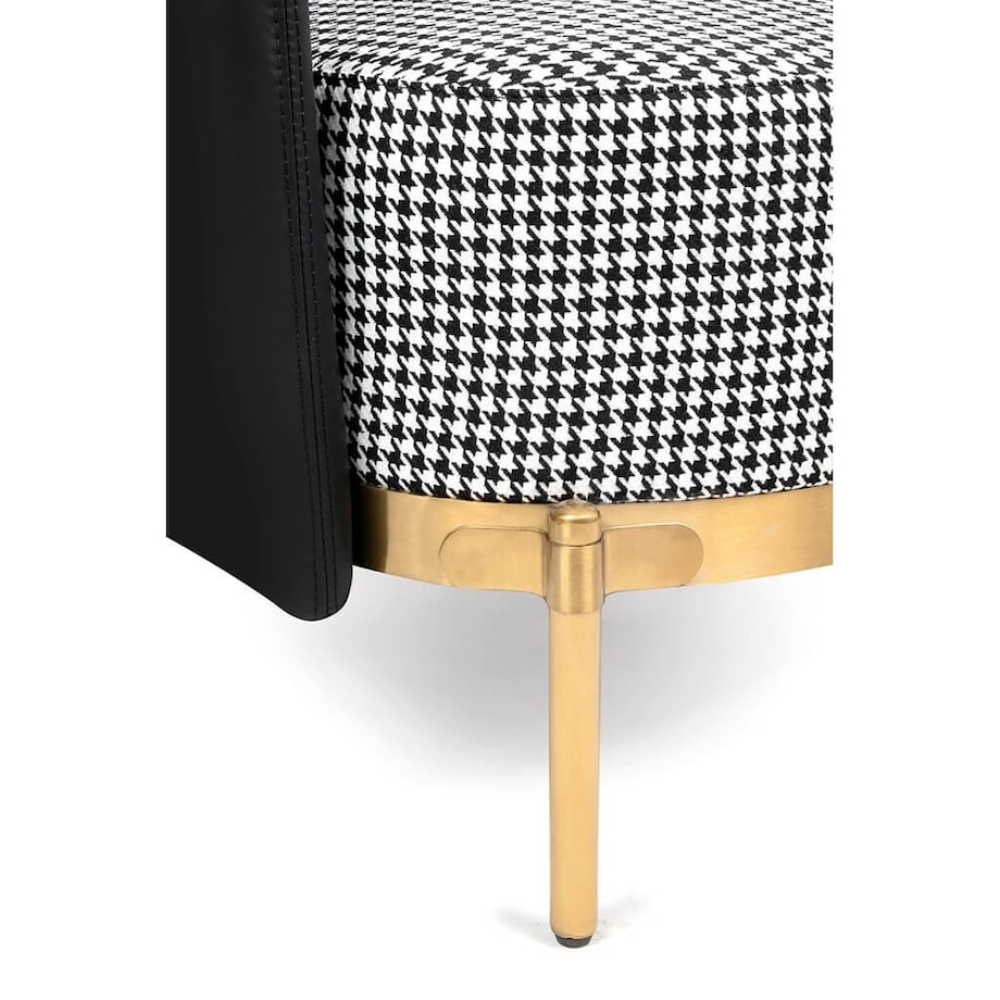 Salonowy fotel wypoczynkowy Venice ze złotą podstawą, King Home